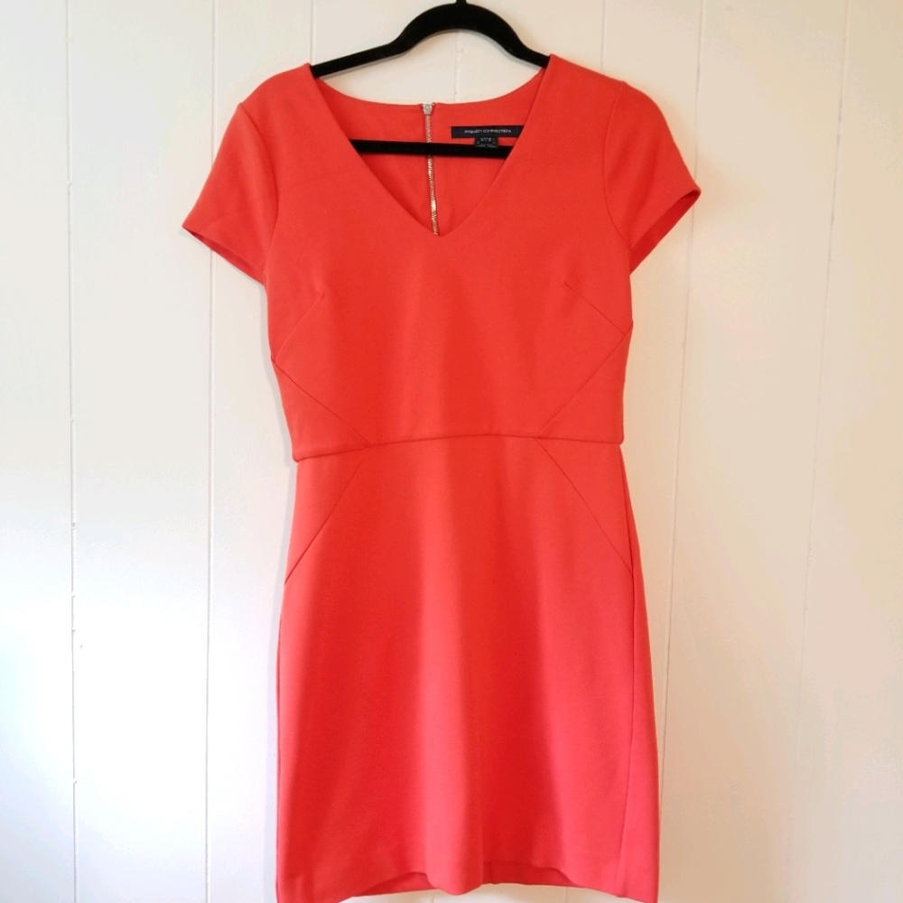 Orange French Connection Shift Dress